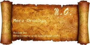 Merz Orsolya névjegykártya