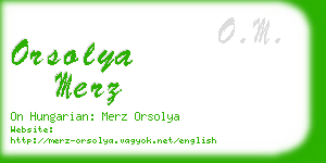 orsolya merz business card